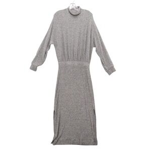 Saturday Sunday Anthropologie Knit‎ Midi Mariah Dress Turtleneck Gray S